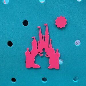 Pink Cinderella Castle Bogg Charm-Disney Bogg Charm-New!